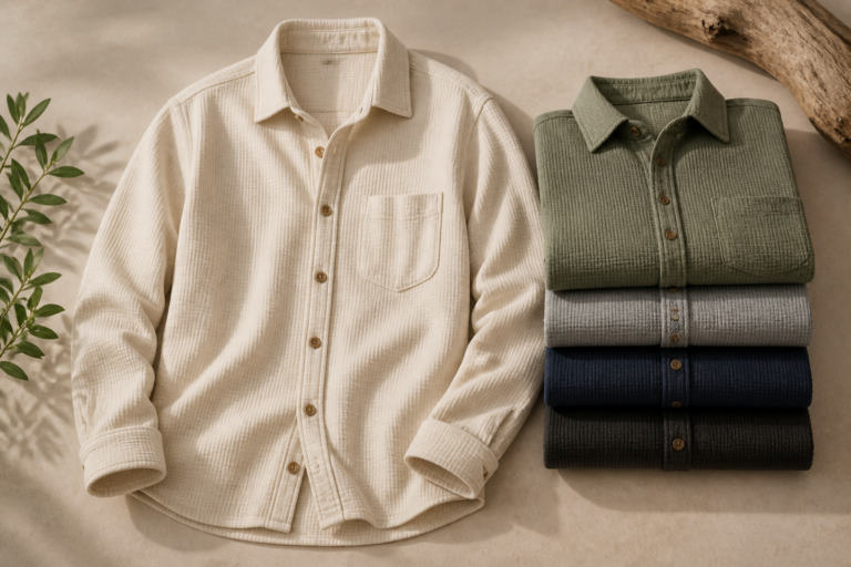 Best Waffle Knit Button Shirt Deals