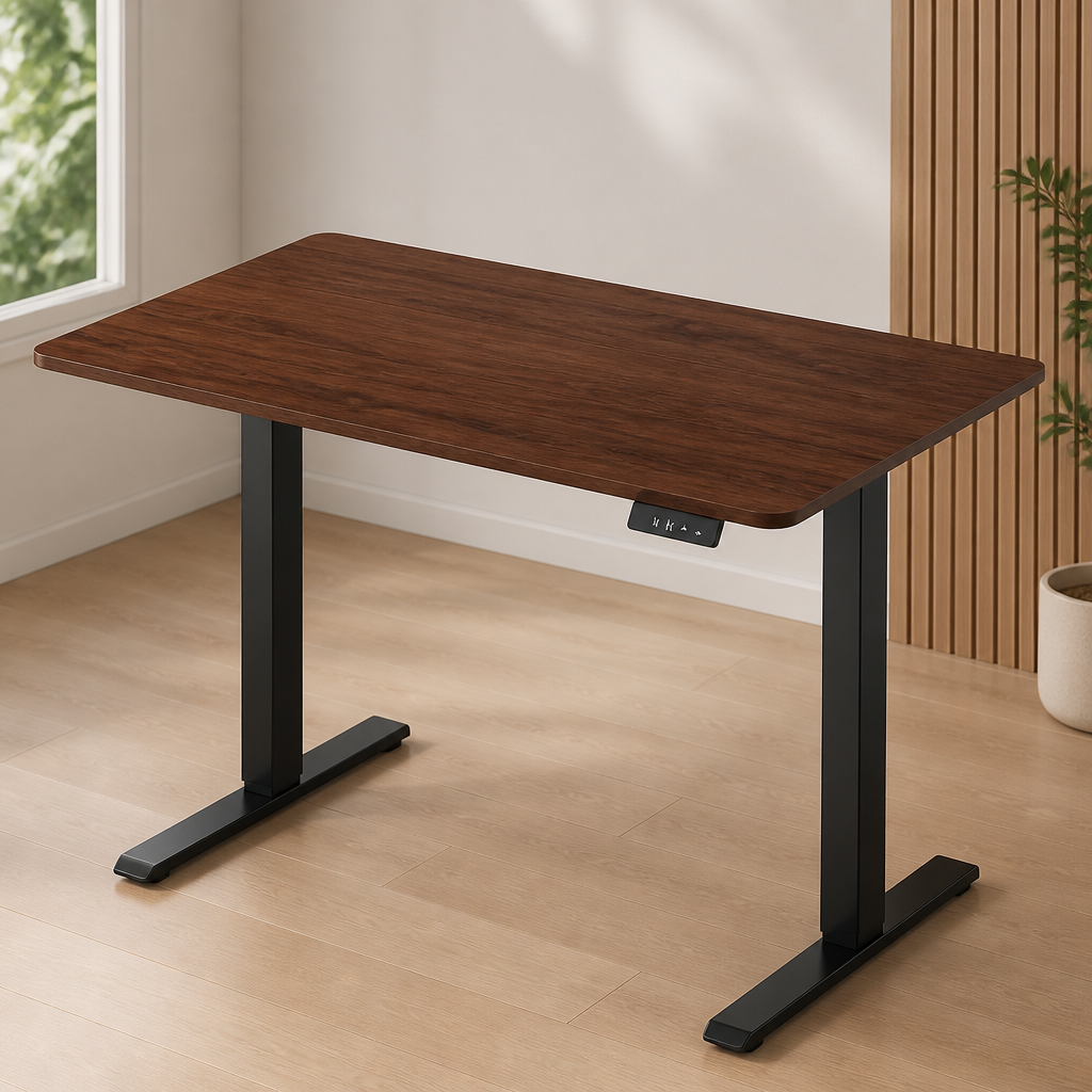 Electric Standing Desk 48" x 24", Height Adjustable 28"-46", Sit Stand Desk with Memory Presets, Smooth & Quiet Motor, Reinforced Frame, Easy Assembly, Ergonomic Home Office Desk