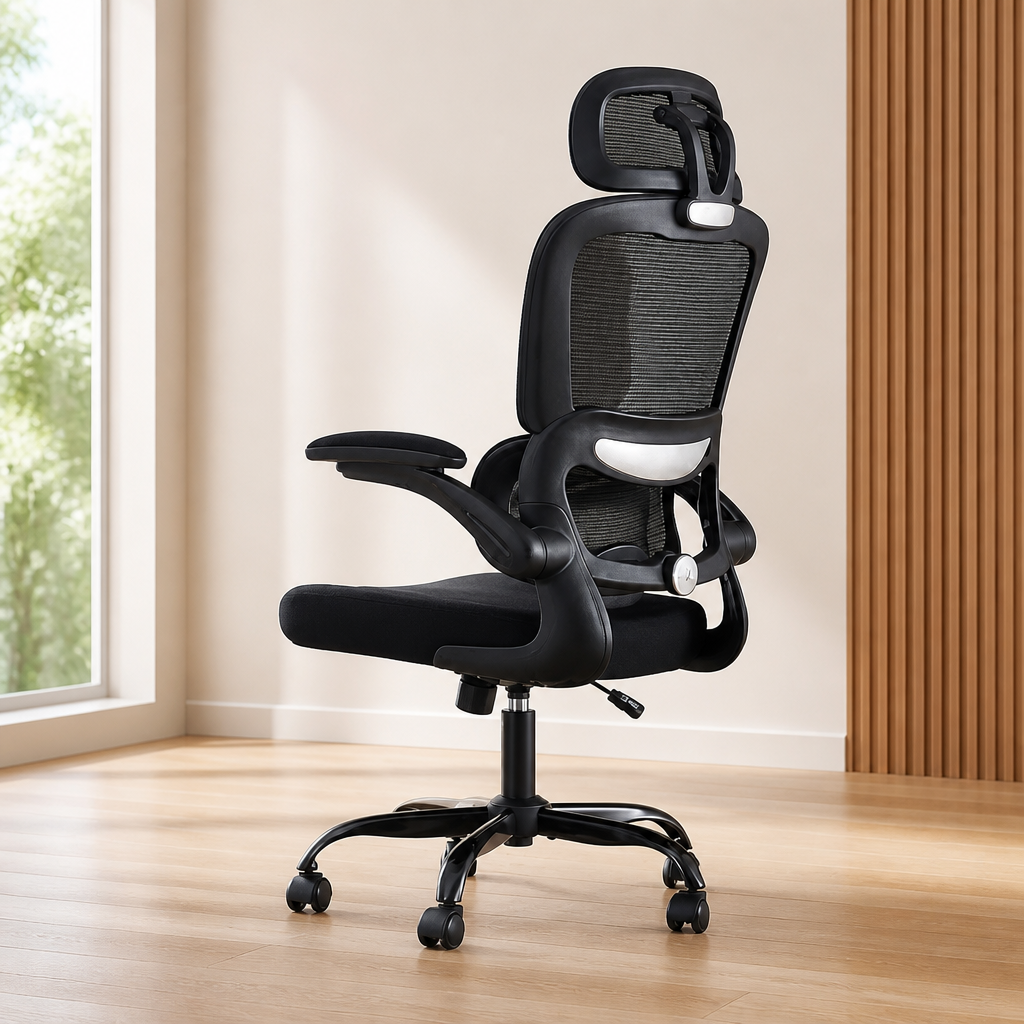 TRALT Office Chair Ergonomic Desk Chair, 330 LBS Home Mesh Office Desk Chairs with Wheels, Comfortable Gaming Chairs (1, Black)