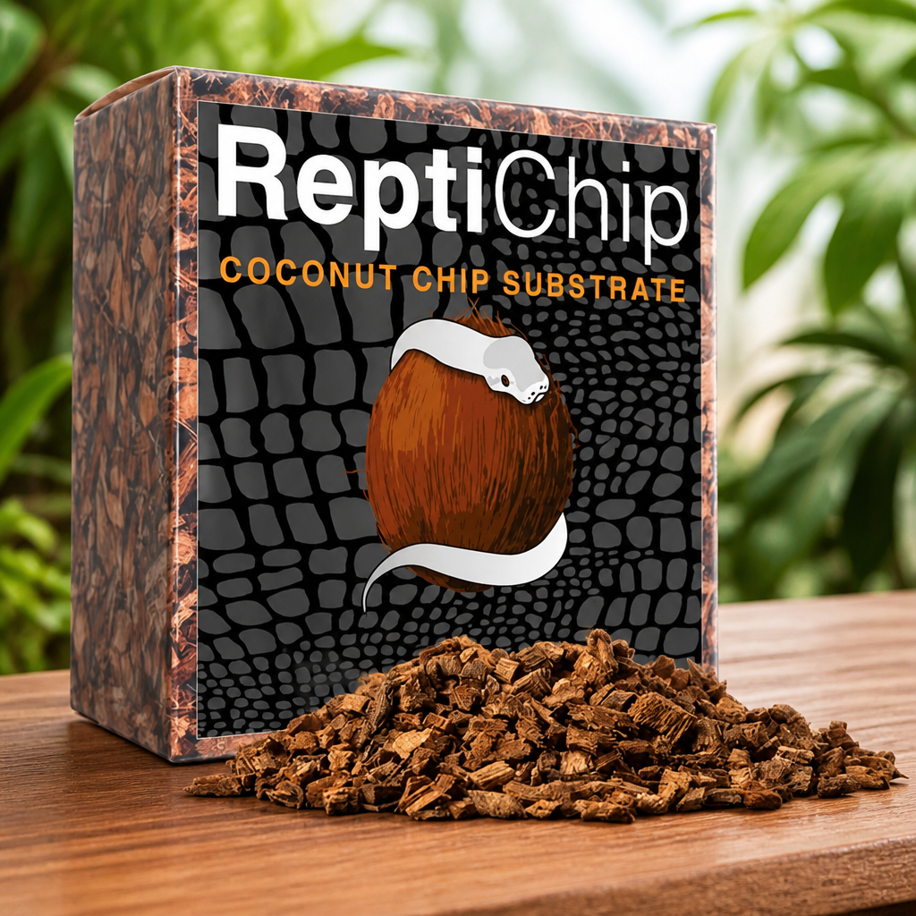 ReptiChip Reptile Substrate Coconut Chip Bedding 72 Quart Compressed Organic Coco Husk Block for Snake Habitat, Ball Python Terrarium, Turtle Tanks, Tortoise Enclosure