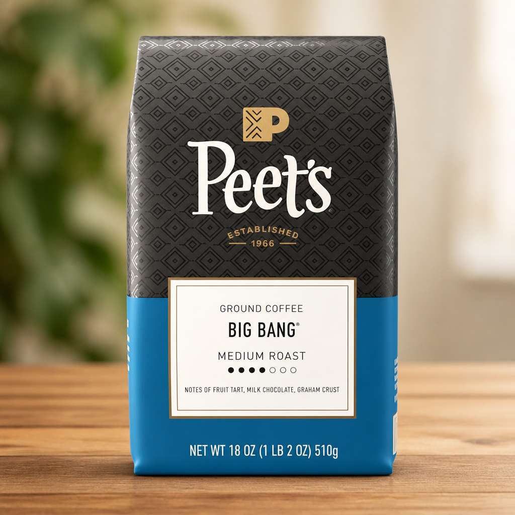 Peet's Coffee, Medium Roast Ground Coffee, 100% Arabica Coffee - Big Bang 18 Ounce Bag
