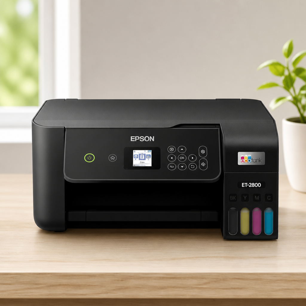 Epson EcoTank ET-2800 Wireless Color All-in-One Cartridge-Free Ink Supertank Printer with Scan and Copy for Home Use, Black