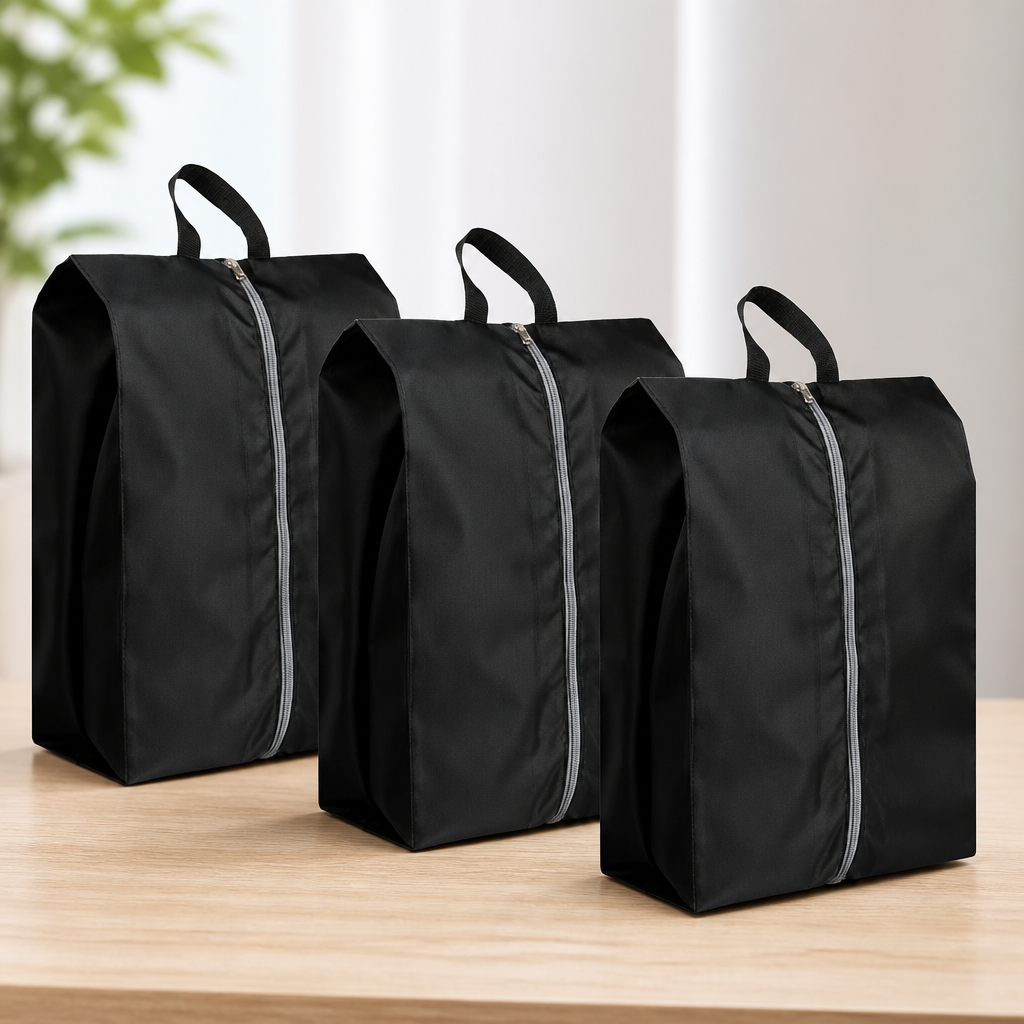 Shoe Bags for Travel, Set of 4 Pack Shoe Travel Bags for Packing, Large Waterproof Portable Travel Shoe Bag with Zipper Travel Essentials Women for and Men