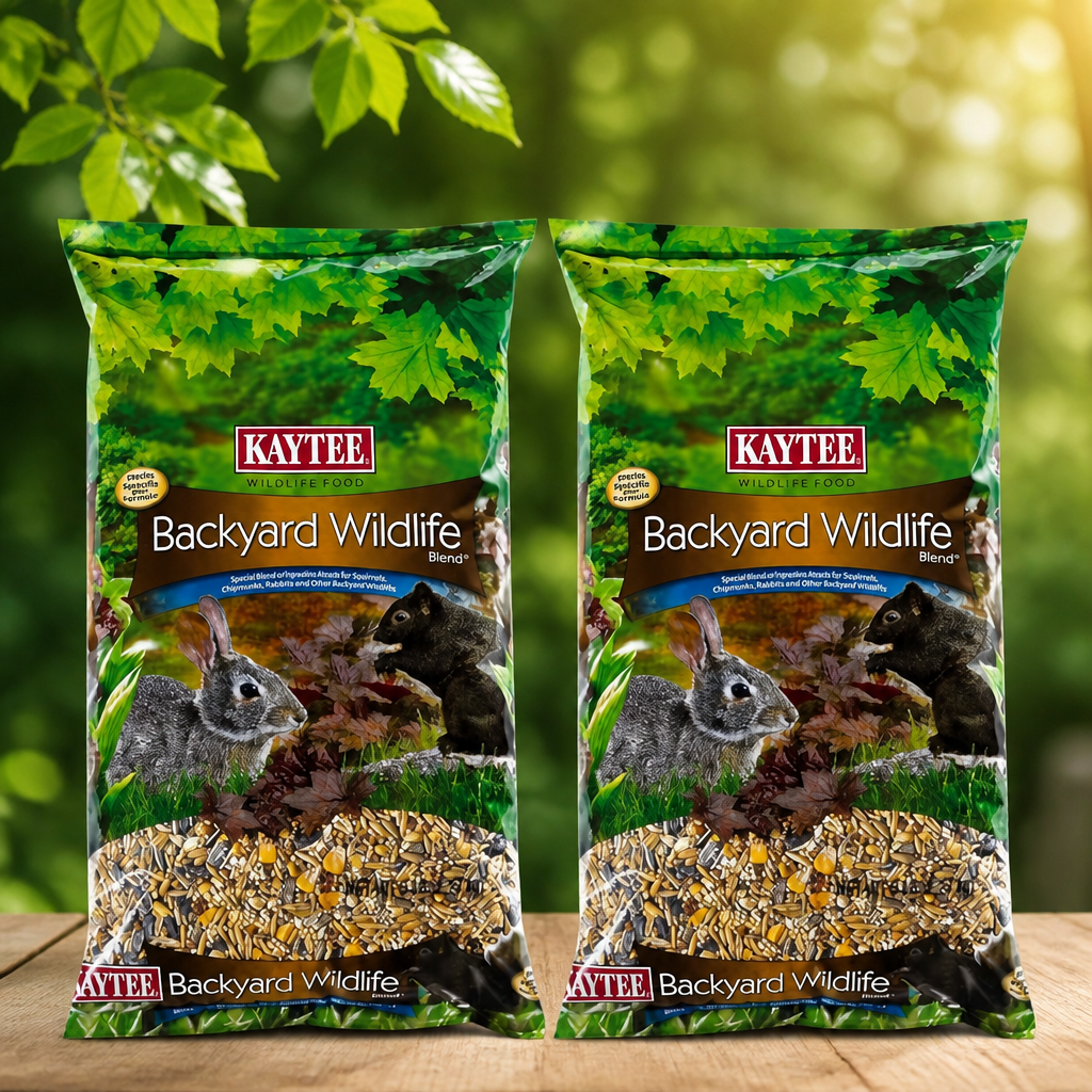 Kaytee Backyard Wildlife Food Blend for Wild Squirrels, Chipmunks, Rabbits and Other Backyard Wildlife, 5 Pound, (Pack of 2)