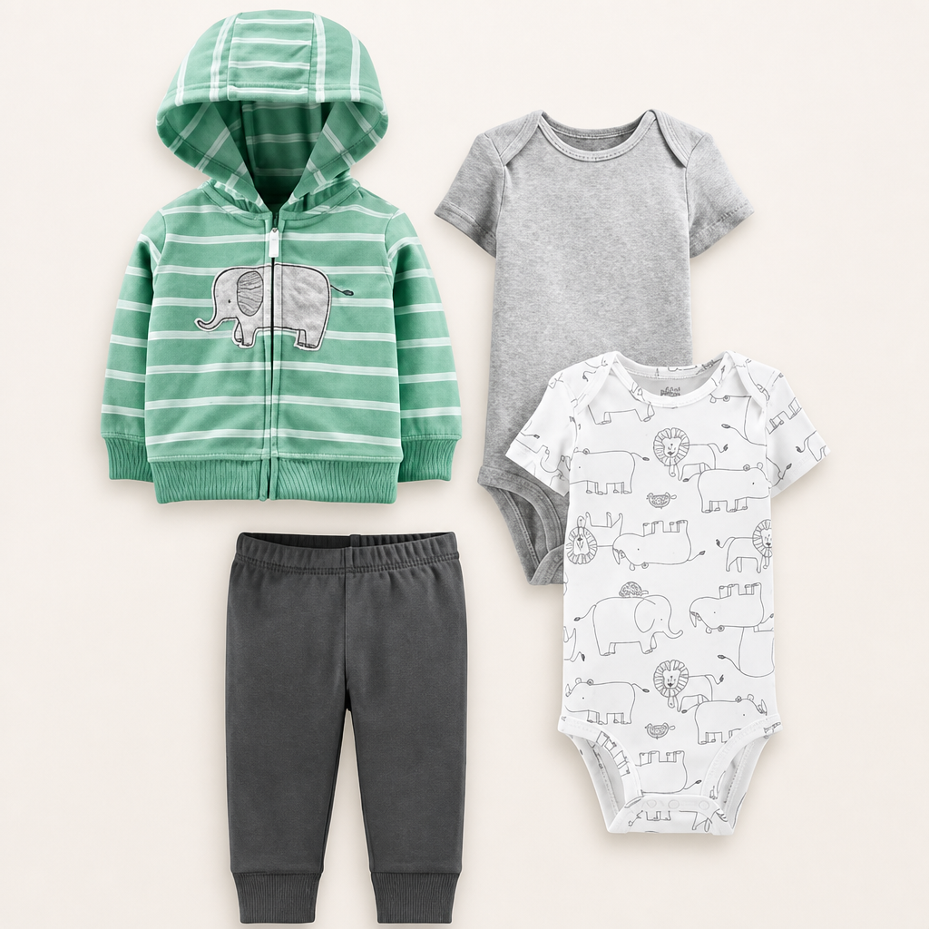 Simple Joys by Carter's Baby Boys 4-piece Jacket, Pant, and Bodysuit Set