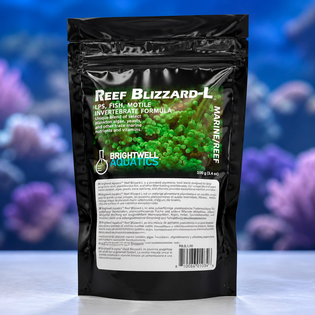 Brightwell Aquatics Reef Blizzard L - Powder Planktonic Food Blend to Feed Large Stony Corals & Planktivorous Fish