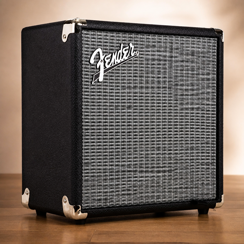 Fender Rumble 15 V3 Bass Guitar Amplifier, 15-Watt Combo Amp with 8" Speaker, 3-Band EQ, Aux Input & Headphone Output, Black/Silver, with 2-Year Warranty