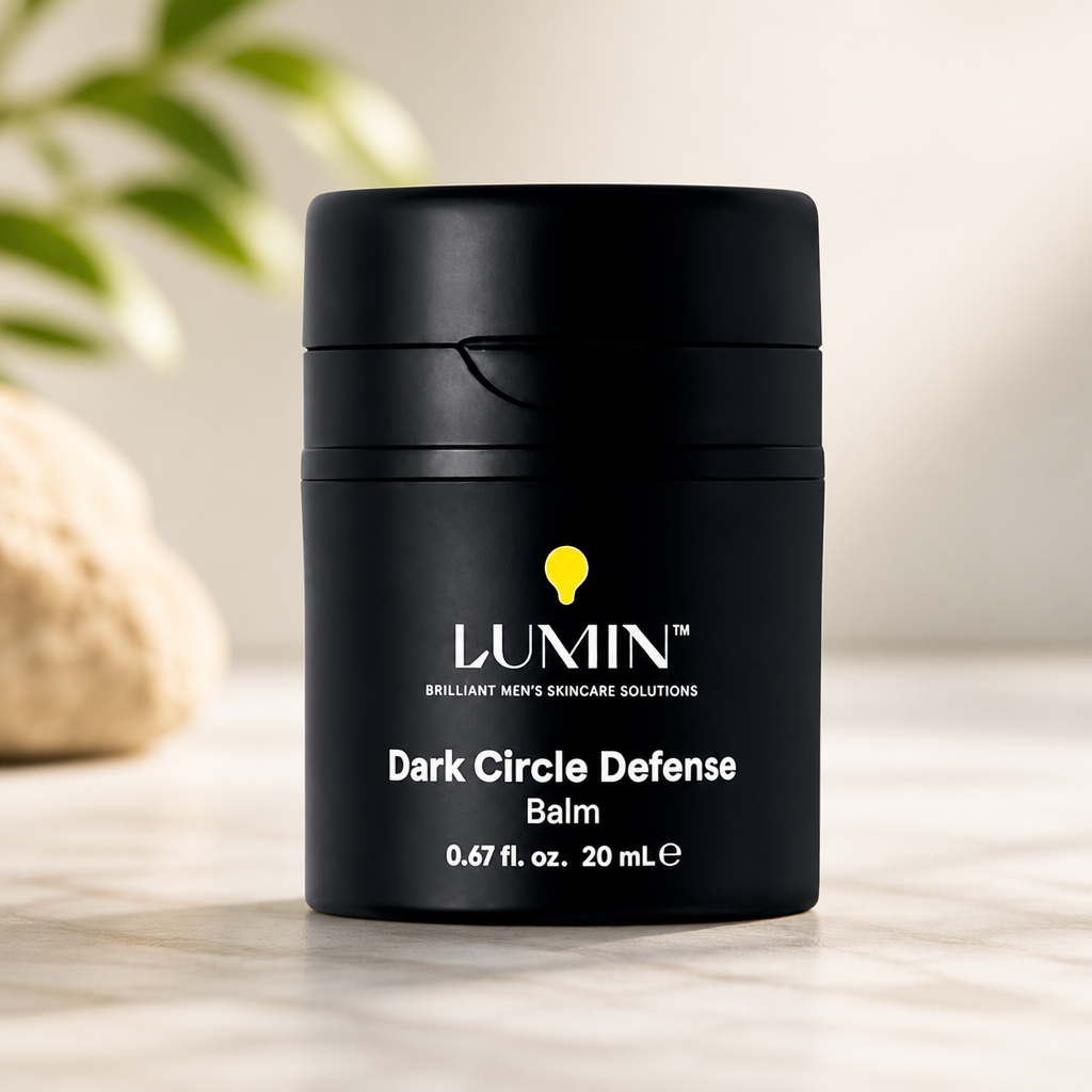 Lumin Men’s Dark Circle Defense Balm – Hydrating Eye Cream with Caffeine & Niacinamide, Korean Skincare for Men, Reduces the Look of Puffiness, Fine Lines & Dark Circles, Daily & Night Use, 20ml