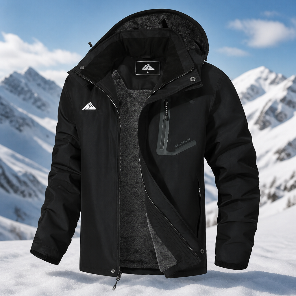 Men's Mountain Ski Jacket Waterproof Winter Coat Warm Snowboarding Jacket Snow Windbreaker Hooded for Hiking