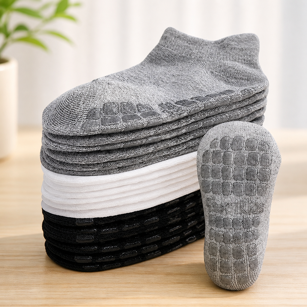 Simply Kids Baby Non-Slip Ankle Socks – Superior Grip, Soft Cotton, for Active Toddler Girls & Boys (Ages 0-7)