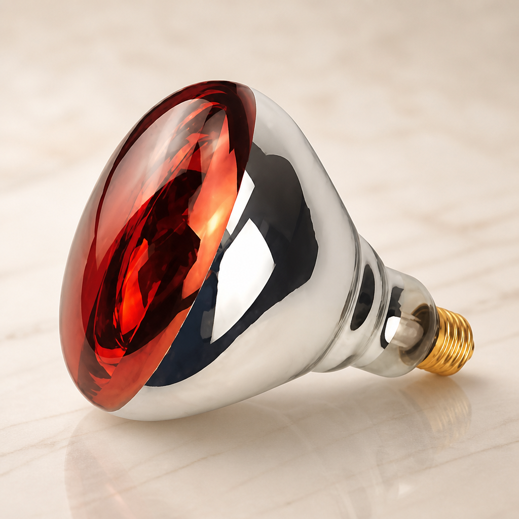 2 Pack 250W Heat Lamp Red Infrared Bulbs Glass Lamp Bulb for Food Service, Brooder Bulb, Chicks, Pet, Bathroom, Light Therapy Use E26 Base, Flood Light Heat Lamp.