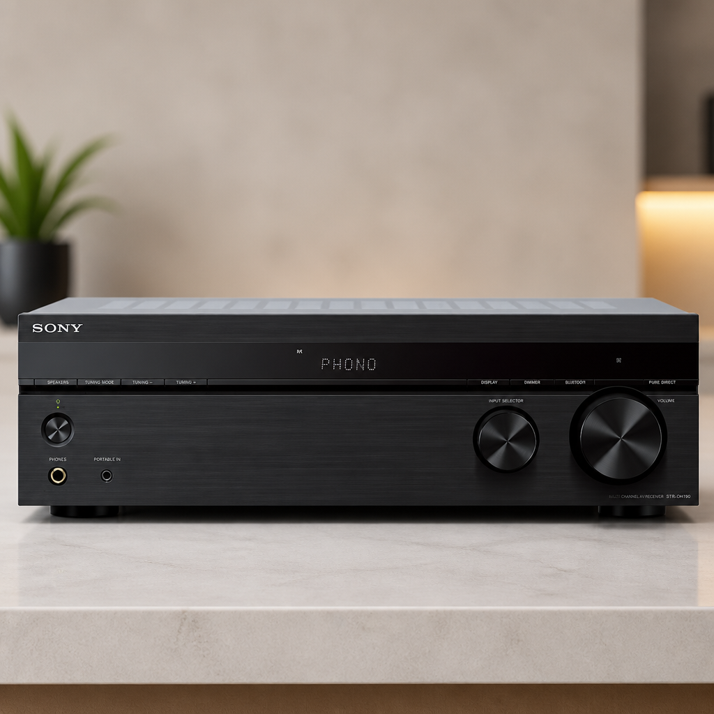 Sony STRDH190 2-ch Home Stereo Receiver with Phono Inputs & Bluetooth Black