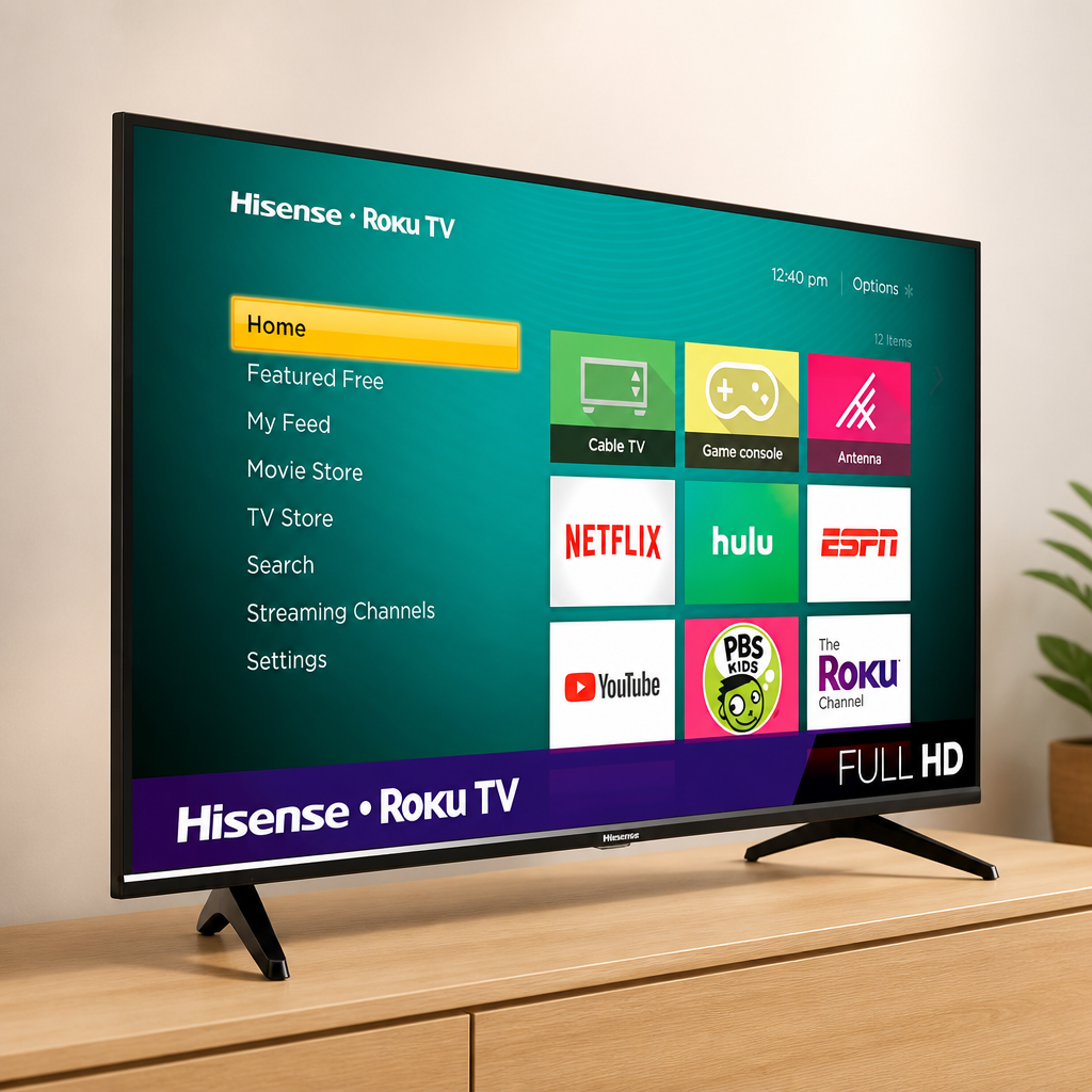 Hisense 40-Inch Class H4 Series LED Roku Smart TV with Alexa Compatibility (40H4F, 2020 Model)