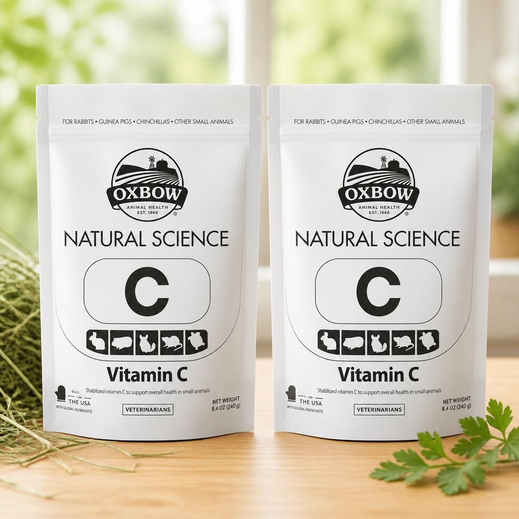 Oxbow Animal Health Natural Science Vitamin C Supplement,Vitamin C for Guinea Pig,Made with Oxbow Timothy Hay,Pet Supplements for Guinea Pigs,Veterinarian Formula,Made in USA,8.4 oz,(Pack of 2)