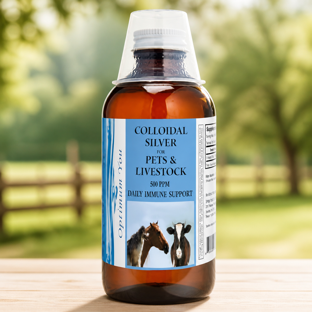 Colloidal Silver Liquid for Pets, Dogs, Cats, Horses, Livestock | Extra Strength (32 oz) | Spray & Drops | Hot Spot & Itch Relief | Wound Care | Immune Support