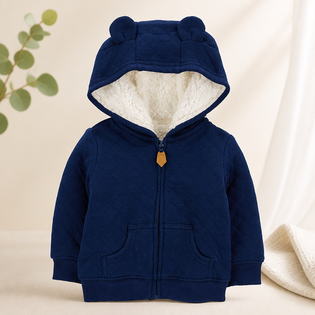 Simple Joys by Carter's Baby Hooded Sweater Jacket with Sherpa Lining