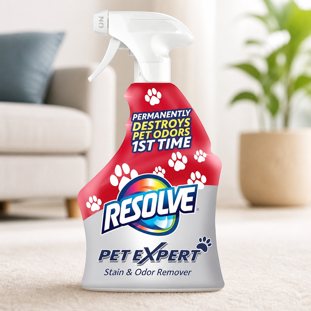 Resolve Pet Expert Stain and Odor Remover, Carpet Cleaner, Pet Stain and Odor Remover, Carpet & Upholstery Cleaner - Removes Stains and Odors, 22 oz