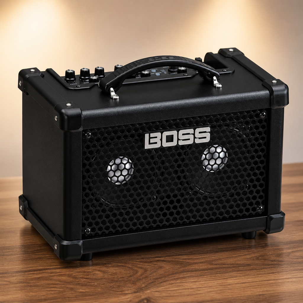 BOSS Dual Cube BASS LX Bass Guitar Amp – The Ultimate Cube bass Practice with pro Tones and Effects, onboard Rhythms, and Extended Range for Performing, Recording, and livestreaming.