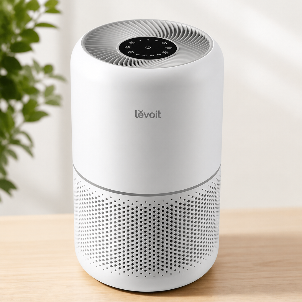 LEVOIT Air Purifier for Home Allergies Pet Hair in Bedroom, Covers Up to 1073 ft² by 56W High Torque Motor, AHAM VERIFIDE, 3-in-1 Filter with HEPA Sleep Mode, Remove Dust Smoke Odor, Core300-P, White