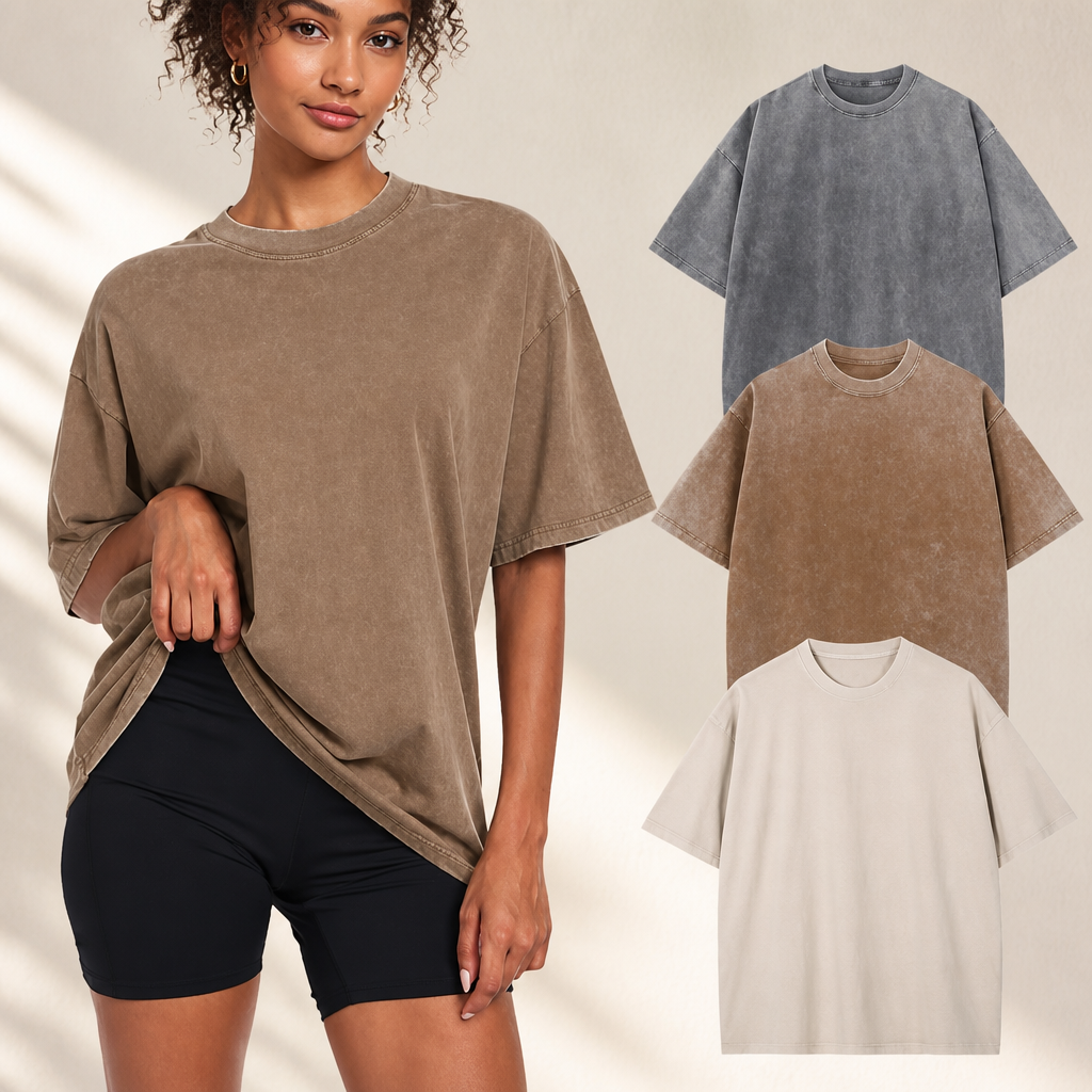 Womens Vintage Oversized T Shirts Acid Washed Baggy Cotton Tee Workout Gym Shirts Boyfriend Short Sleeve Tops