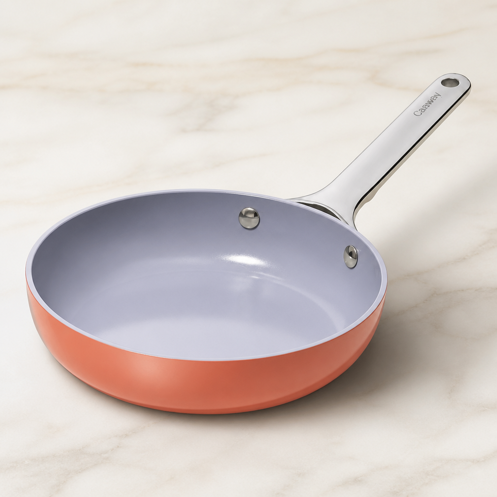 Caraway Nonstick Ceramic Mini Fry Pan (1.05 qt, 8") - Non Toxic, PTFE & PFOA Free - Oven Safe & Compatible with All Stovetops (Gas, Electric & Induction) - Perracotta
