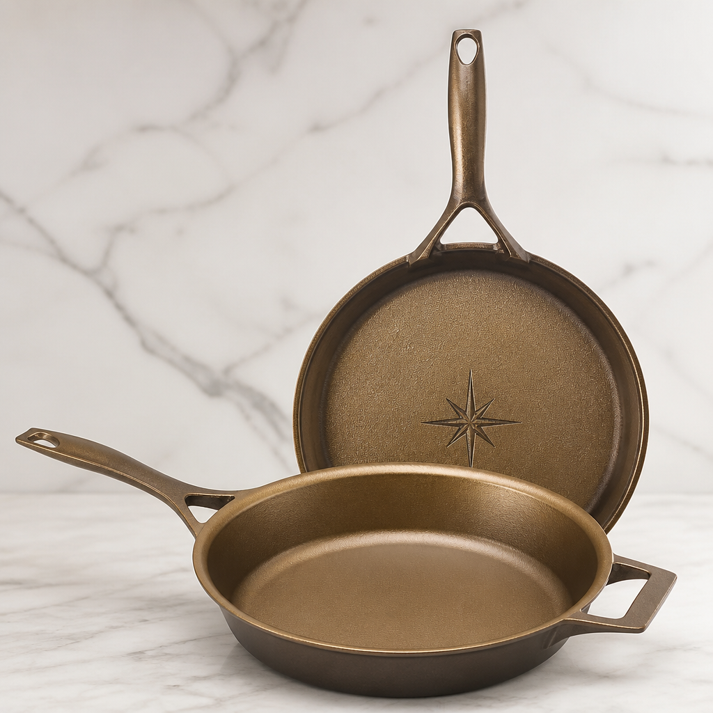 Stargazer 12-Inch Cast Iron Skillet | Made in USA, Seasoned, Premium Frying Pan for Grilling, Searing, Baking & More – Durable Cast Iron with Smooth Cooking Surface