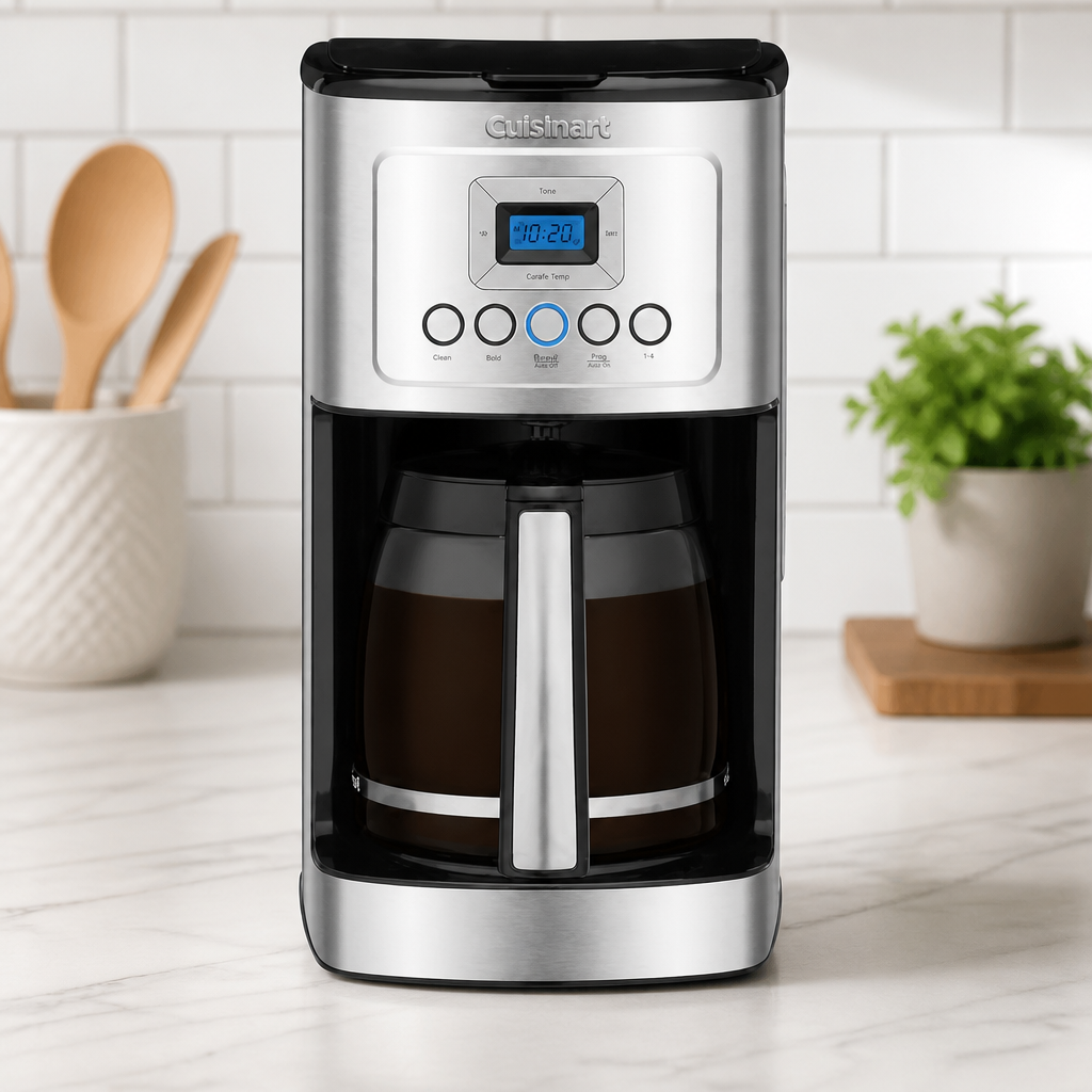 Cuisinart 14-Cup Coffee Maker, Programmable PerfecTemp Glass Carafe Coffee Machine with 1-4 Cup Setting, Brew Strength Control and Pause, Stainless Steel, DCC-3200NAS