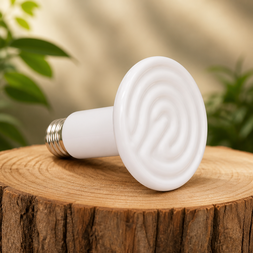 Fluker's Ceramic Heat Emitter, Natural Infrared Heating Bulb for Reptiles, 60 Watt