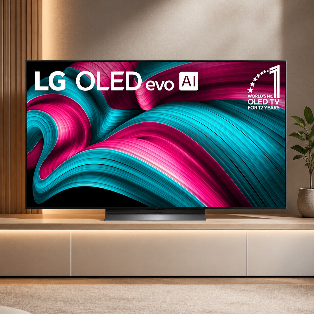 LG 55-Inch Class OLED evo AI 4K C5 Series Smart TV w/Dolby Atmos, Dolby Vision, HDR10, AI Super Upscaling 4K, Filmmaker Mode, Wow Orchestra, Alexa Built-in (OLED55C5PUA, 2025)