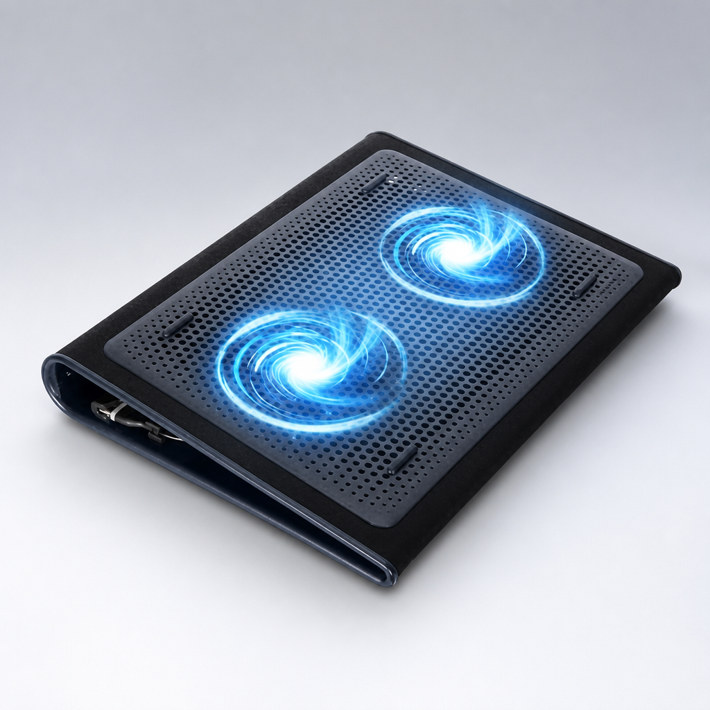 Targus 17 Inch Dual Fan Lap Chill Mat - Soft Neoprene Laptop Cooling Pad for Heat Protection, Fits Most 17" Laptops and Smaller - USB-A Connected Dual Fans for Heat Dispersion (AWE55US)