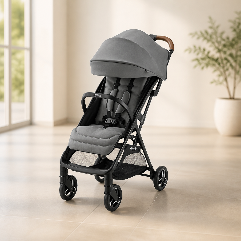 Graco Ready2Jet Compact Stroller Overhead Friendly Compact Travel Stroller with Automatic Fold, Kingston