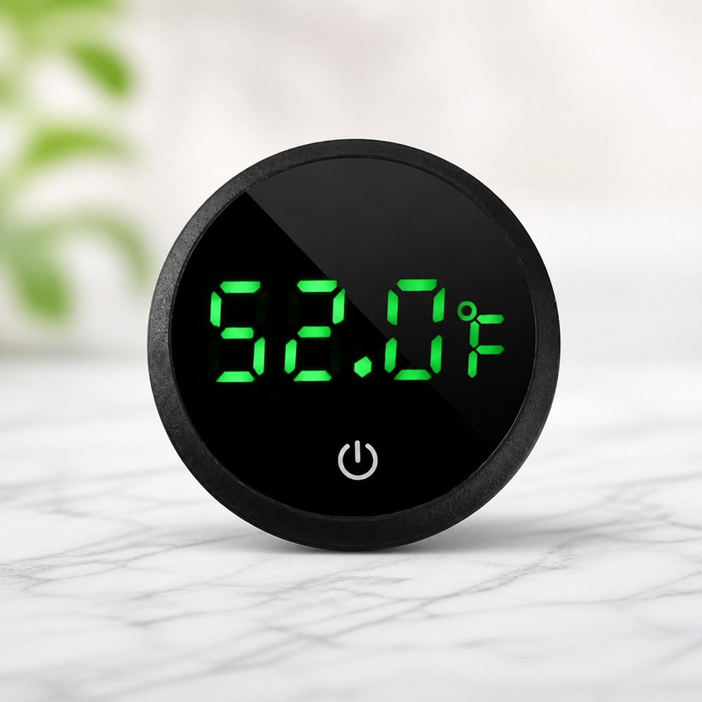 Aquarium Thermometer Digital Fish Tank Thermometer Led Display Fish Tank Temperature Gauge Accurate Thermometer to ±1℉ for Betta Axolotl Turtle Tank (with Spare Battery)