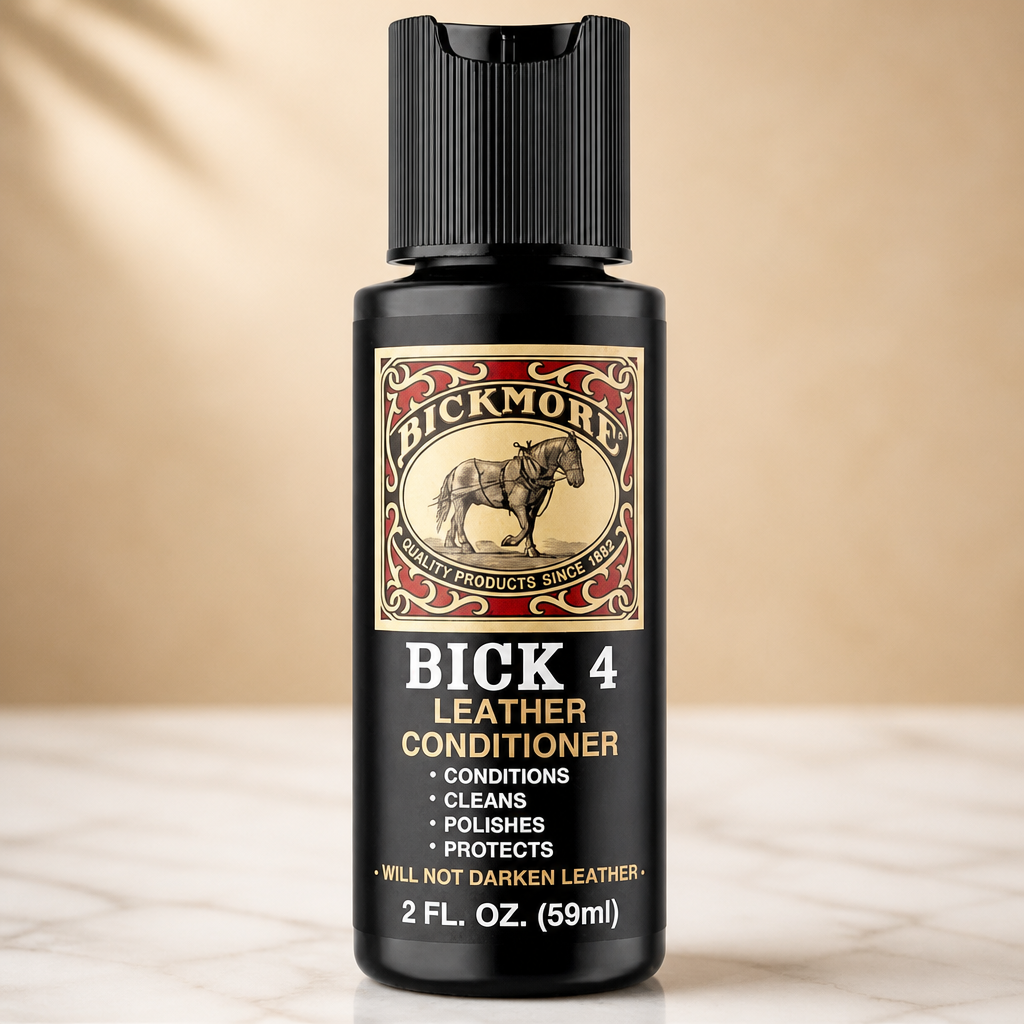 Bick 4 Leather Conditioner & Cleaner, Won't Darken Boots, Couch, Bags 2 oz | Made in USA, For Shoes, Furniture, Jackets, Auto Interiors, Apparel & Accessories