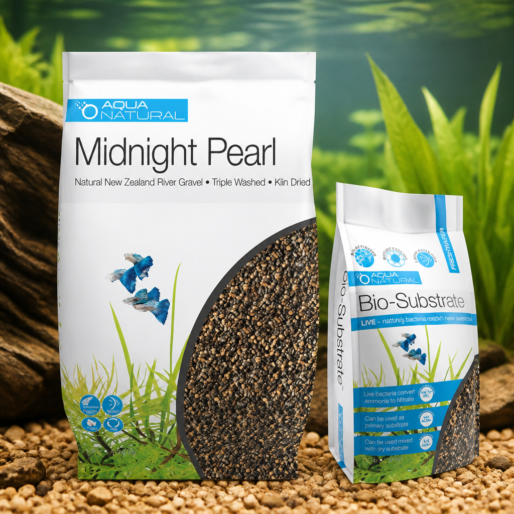 Aqua Natural Bio Substrate and Dry Substrate kit for New and existing Aquariums, Midnight (BIOKIT003)