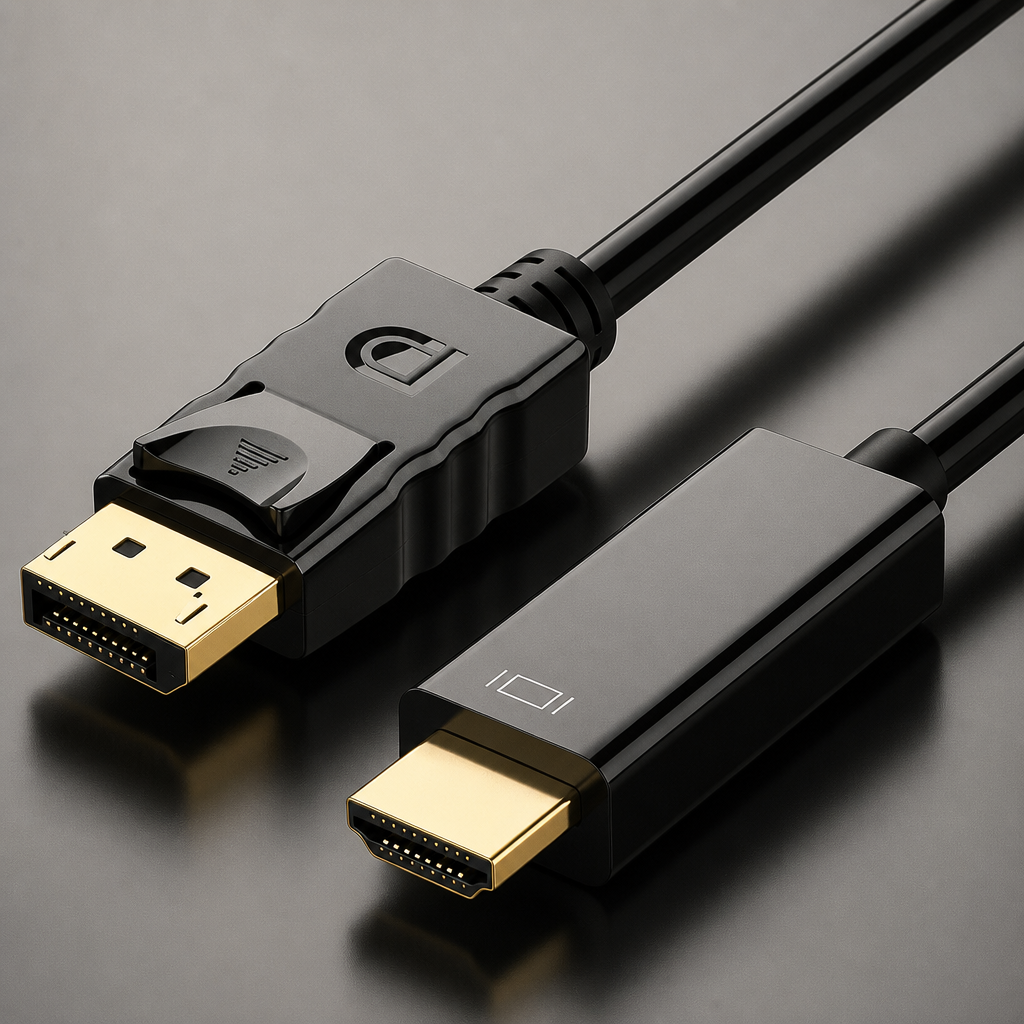 4K 60Hz Displayport to HDMI Cable 6ft, NOT HDMI to Displayport Adapter, Display Port to HDMI Cable 6feet for Dell Lenovo HP Laptop Desktop PC Monitor TV GPU NVIDIA AMD, DP to HDMI Adapter Cord Black