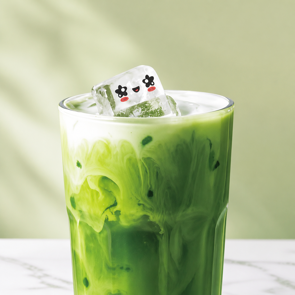 YULU FOODS Matcha Instant Latte Mix (12 Servings, 8.47 oz) | 3-in-1 Japanese Matcha Latte Powder with Creamer & Sugar | Non-Dairy | Hot or Iced Café-Style Latte in Seconds