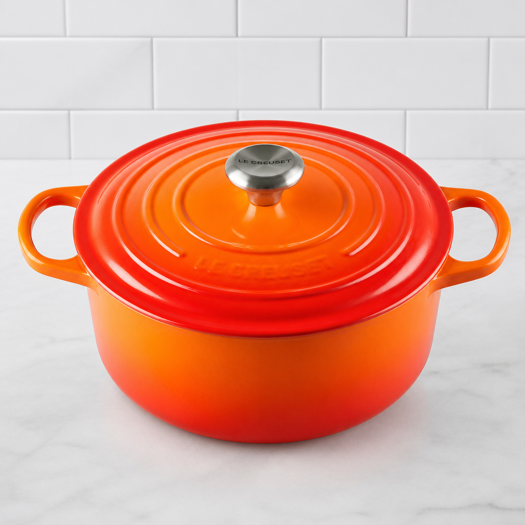 Le Creuset Enameled Cast Iron Signature Round Dutch Oven, 5.5 qt., Flame