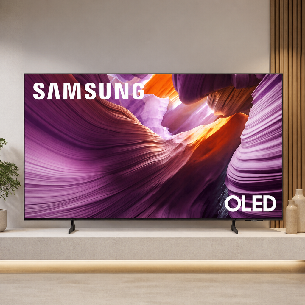 Samsung 55-Inch Class OLED 4K S85F Series, Vision AI Smart TV (2025 Model, 55S85F) Object Tracking Sound Lite w/Dolby Atmos, NQ4 AI Gen2 Processor, Contour Design, Color Booster Pro, Alexa Built-in