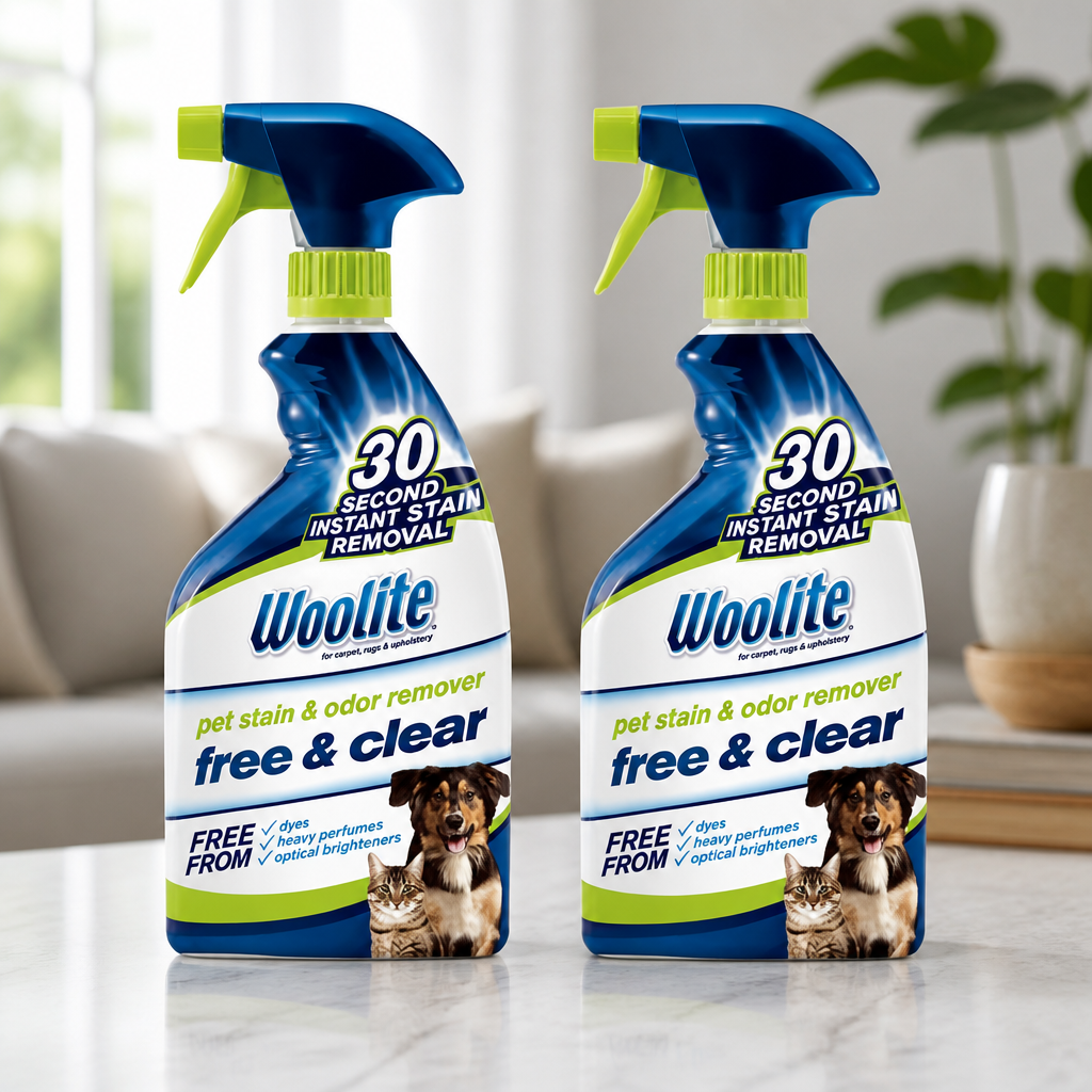Bissell Woolite Free & Clear, Pet Stain & Odor Remover, 22oz (Pack of 2), 2719