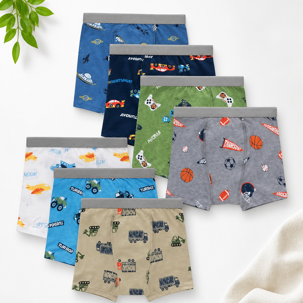 Hanes Boys' Potty Training Underwear, Light Leaks Toddler Cotton Briefs and Boxer Briefs, Multi-pack