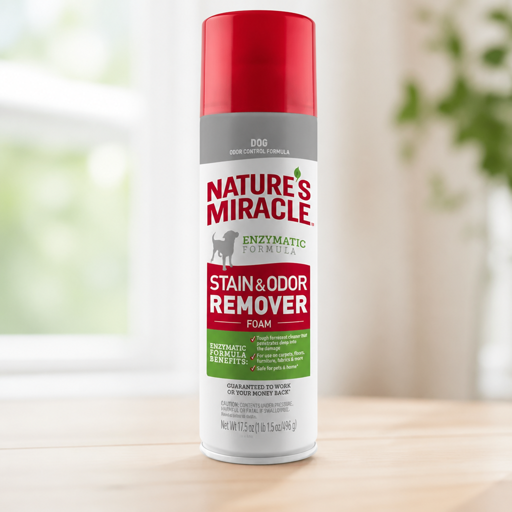 Nature's Miracle Stain & Odor Remover Foaming Aerosol For Dogs, 17.5 Oz (P-68340)