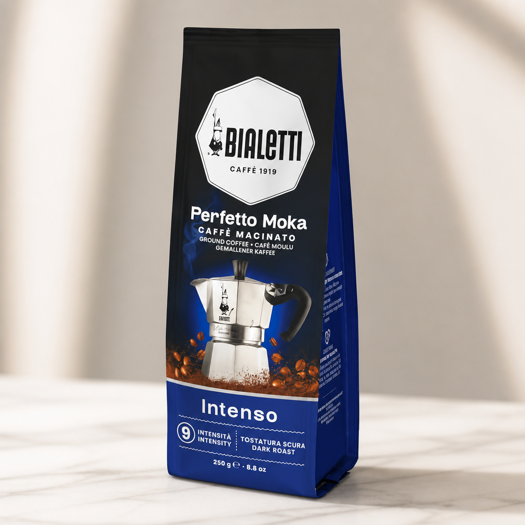 Bialetti Perfetto Moka Café Moulu Intenso (Strong) Dark Roast 250 g