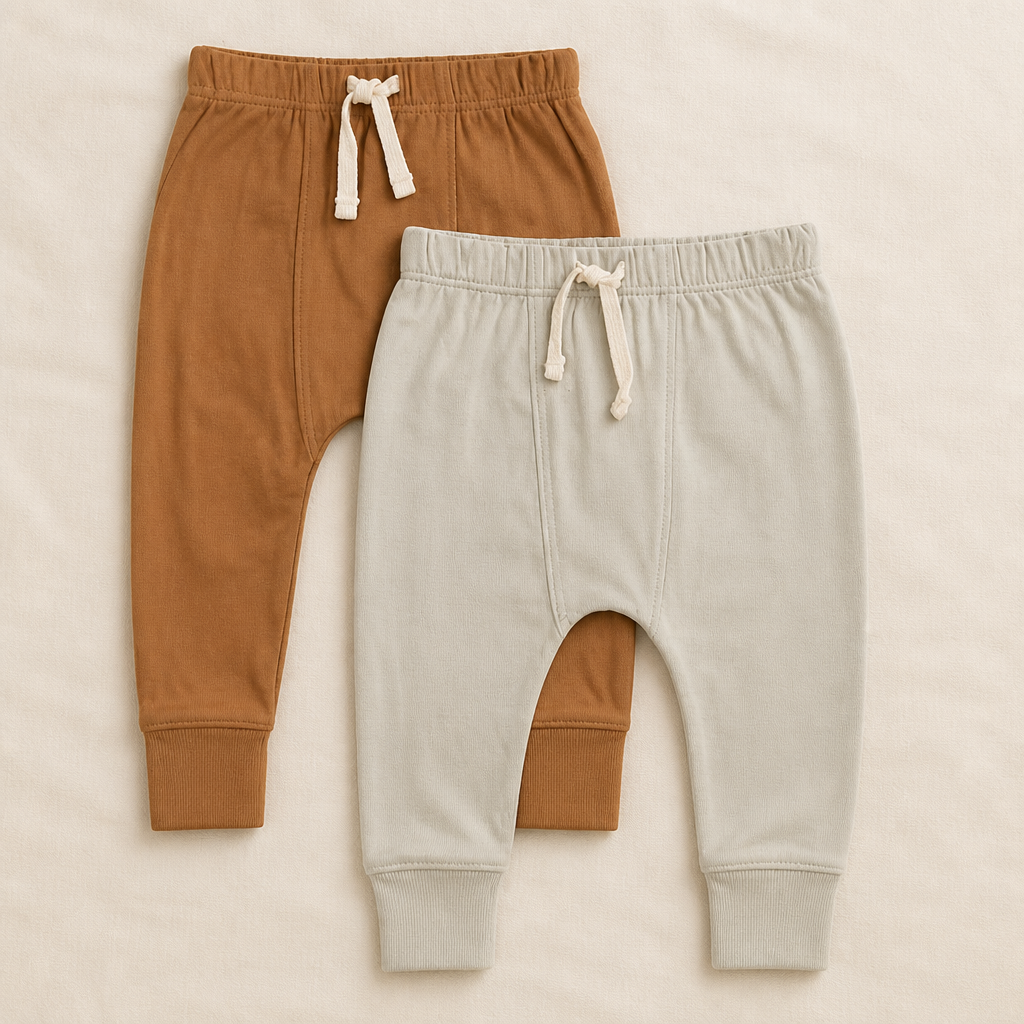 Multipack Honest Pants Joggers Pull on 100% Organic Cotton for Infant Baby and Toddler, Boys, Girls, Unisex