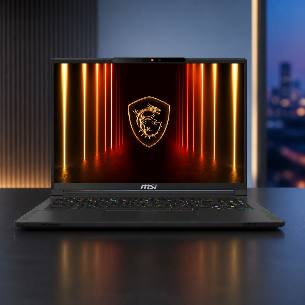 msi Stealth A16 AI+ 16” 240Hz QHD+ OLED Gaming Laptop: AMD Ryzen 9 HX 370, NVIDIA Geforce RTX 5070Ti, 32GB DDR5, 2TB NVMe SSD, Wi-Fi 7, Win 11 Pro :Core Black A3XWHG-079US