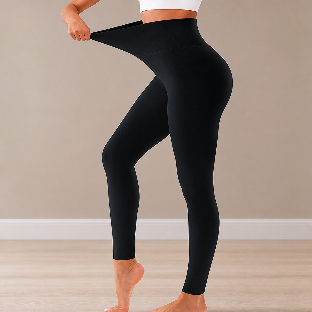 Bluemaple High Waisted Leggings for Women - Tummy Control Pants Non See Through Workout Soft Yoga Pants for Running Plus Size