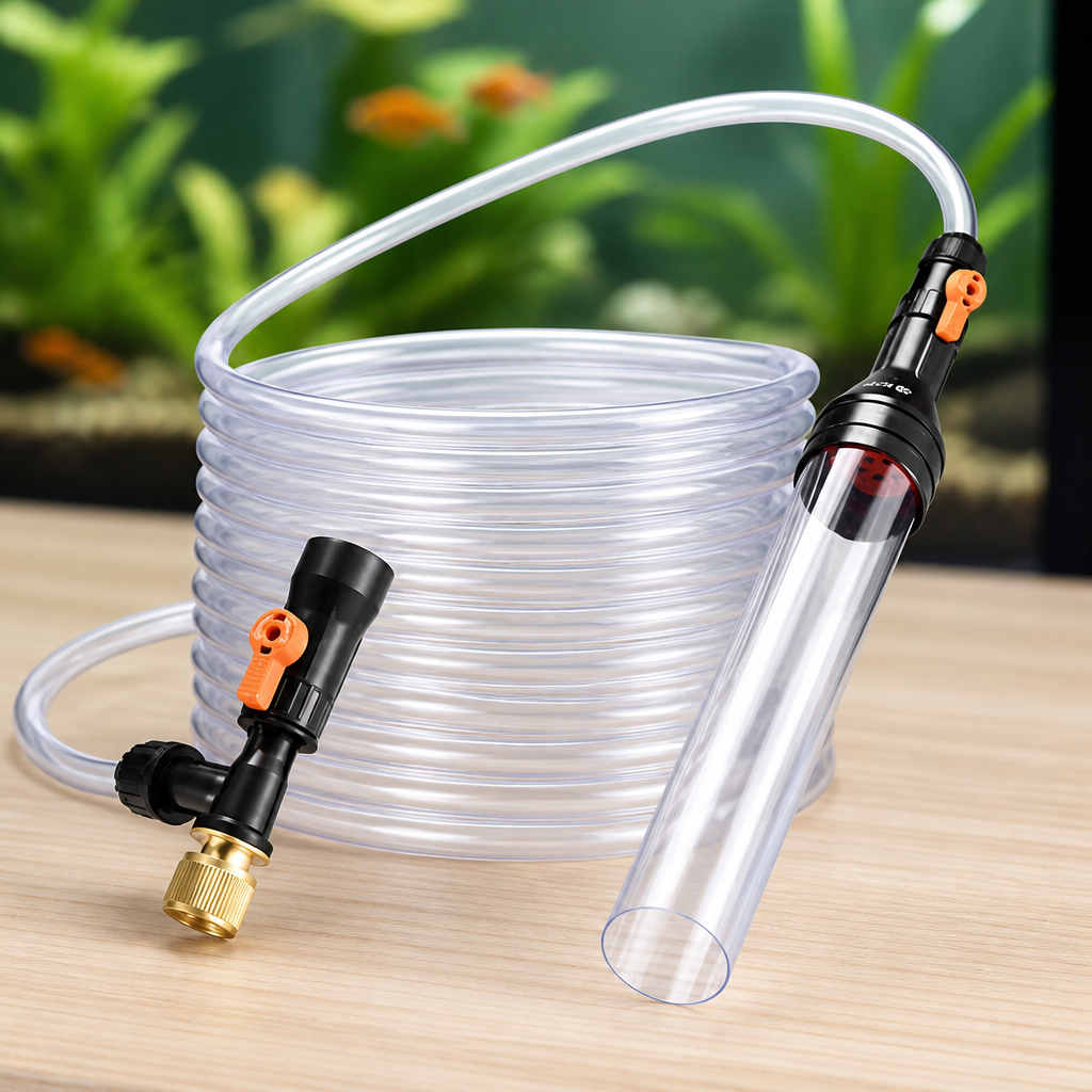 enomol Gravel Vacuum for Aquarium Water Changer Fish Tank Cleaning Tools,Siphon Universal Quick Pump Aquarium Water Changing (50ft)