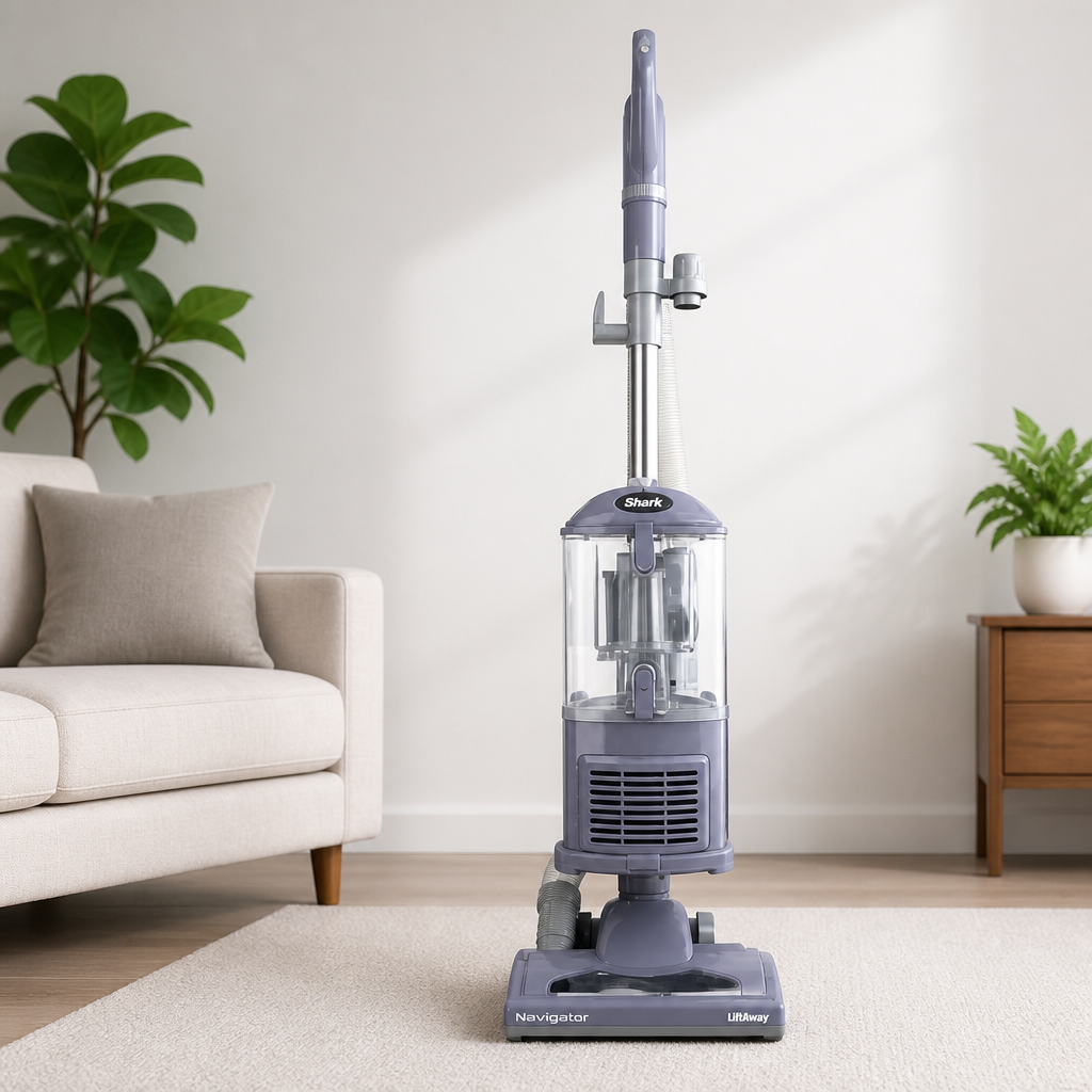 Shark Upright Vacuum Cleaner | Navigator Lift-Away | Pet Hair, Carpet & Hard Floor Cleaning | Upholstery & Crevice Tools | HEPA Filter | Swivel Steering | Large Dust Cup Capacity | Lavender | NV352