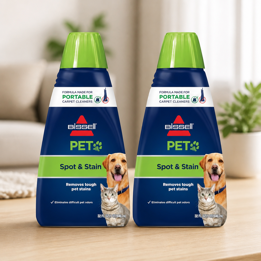 Bissell 74R7 Pet Stain & Odor Portable Machine Formula,32-Ounce,Fl Oz,(Pack of 2)