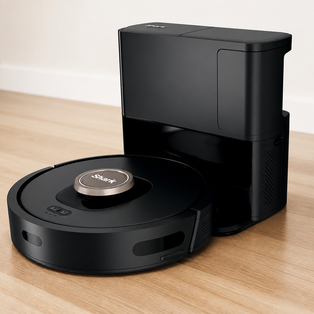 Shark AV2501AE AI Robot Vacuum with XL HEPA Self-Empty Base, Bagless, 60-Day Capacity, LIDAR Navigation, Perfect for Pet Hair, Compatible with Alexa, Wi-Fi Connected, Carpet & Hard Floor, Black