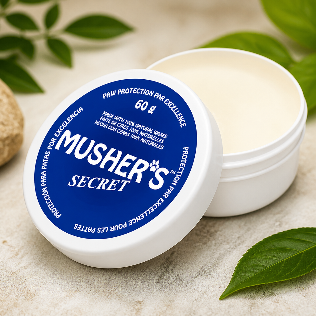 Musher's Secret All-Natural Dog Paw Balm, All-Season Paw Protector, 60g | Moisturizing paw balm for dogs, protects from hot pavement, ice and rough terrain, invisible barrier, all-season paw care